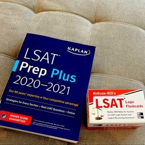 LSAT book and flash cards